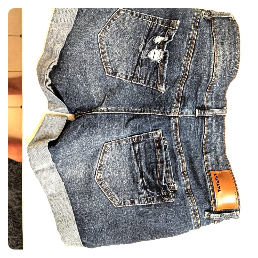 Distressed Denim Shorts